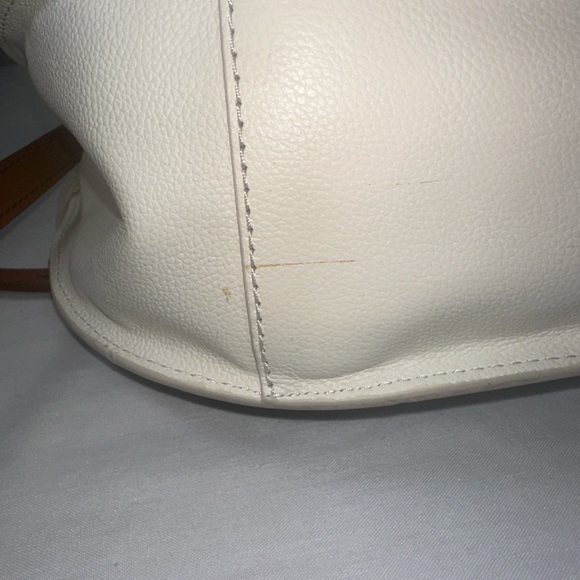 Fossil Hazel Leather Suede Crossbody Spring Stripe Multicolor Pink Blue White - Picture 15 of 16